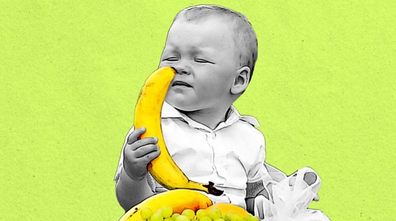 Child with banana - BBC World Service